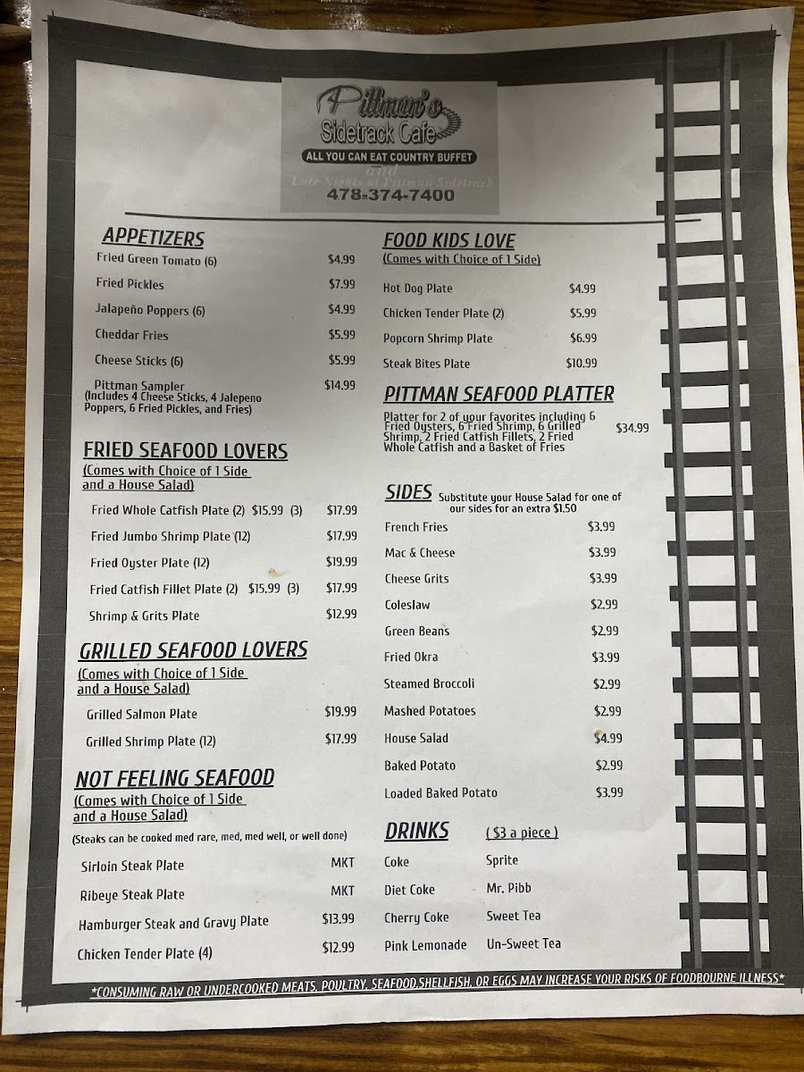 Menu Pittman Sidetrack Llc-1